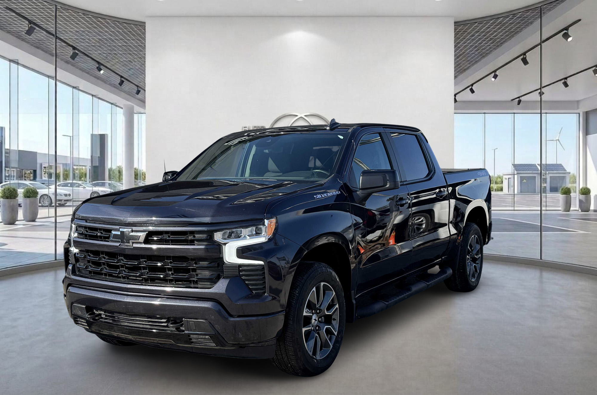 Black 2024 Chevrolet Silverado 1500 Pickup Truck Four-Wheel Drive Automatic