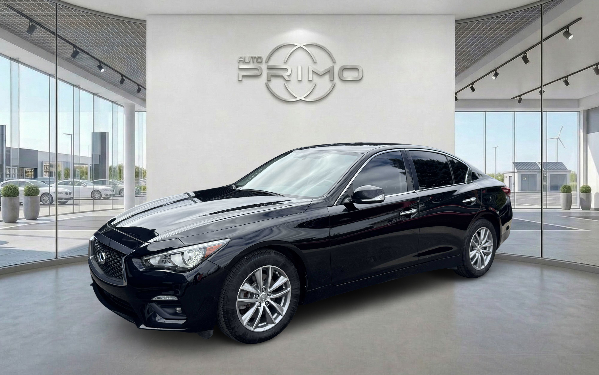 Black 2021 INFINITI Q50 Sedan All-Wheel Drive Automatic
