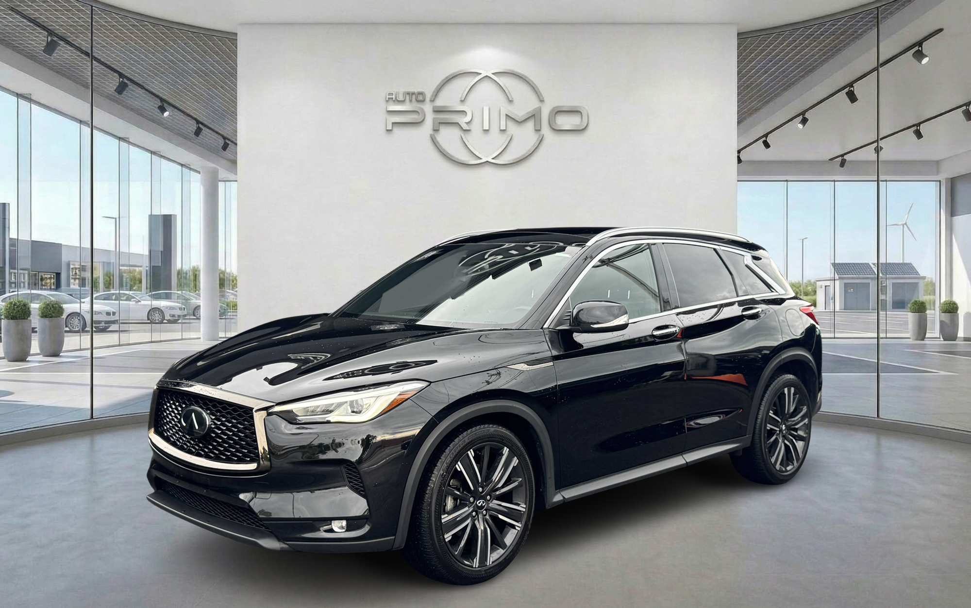 Black 2021 INFINITI QX50 SUV / Crossover All-Wheel Drive Automatic