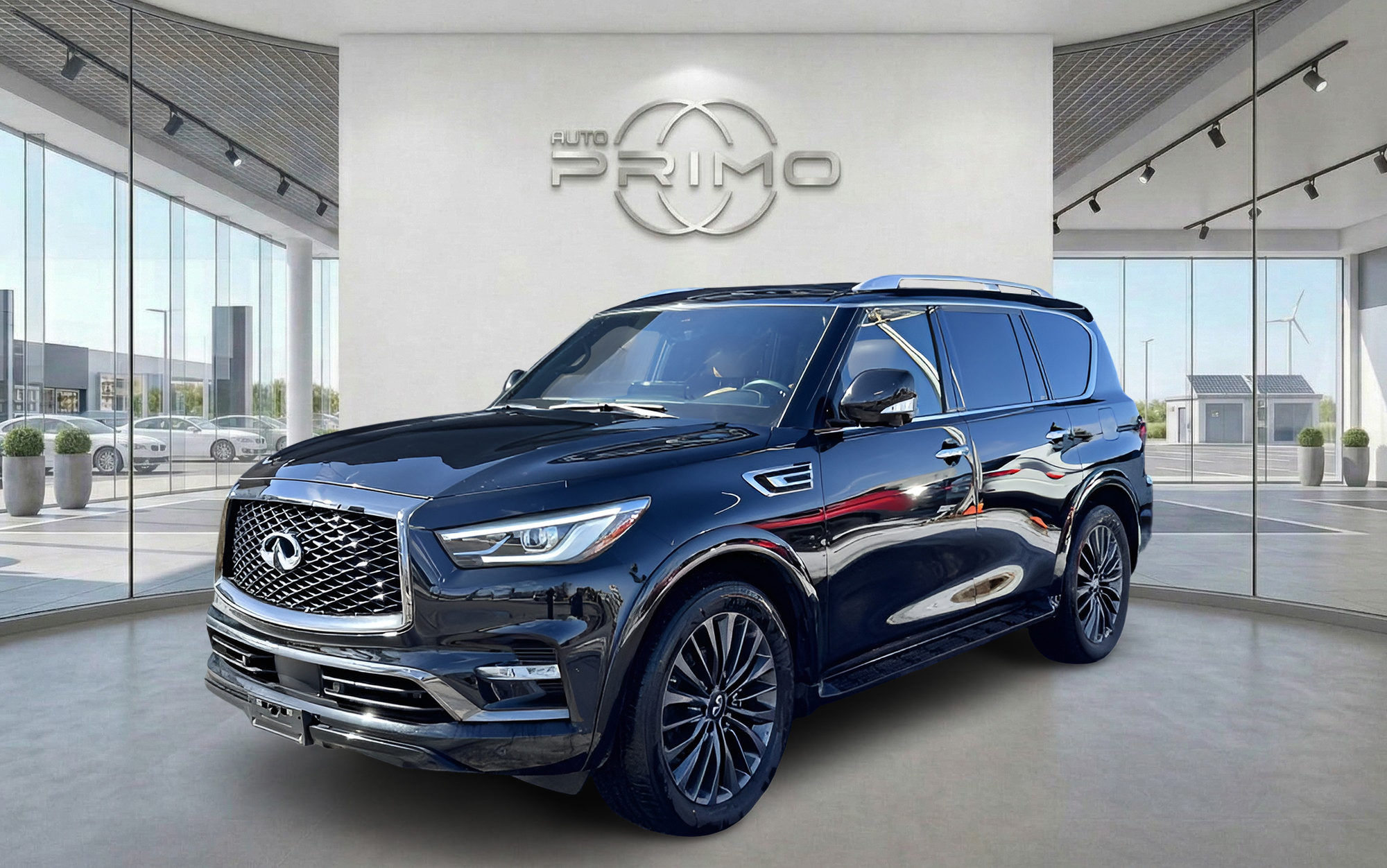 Black 2022 INFINITI QX80 SUV / Crossover All-Wheel Drive Automatic