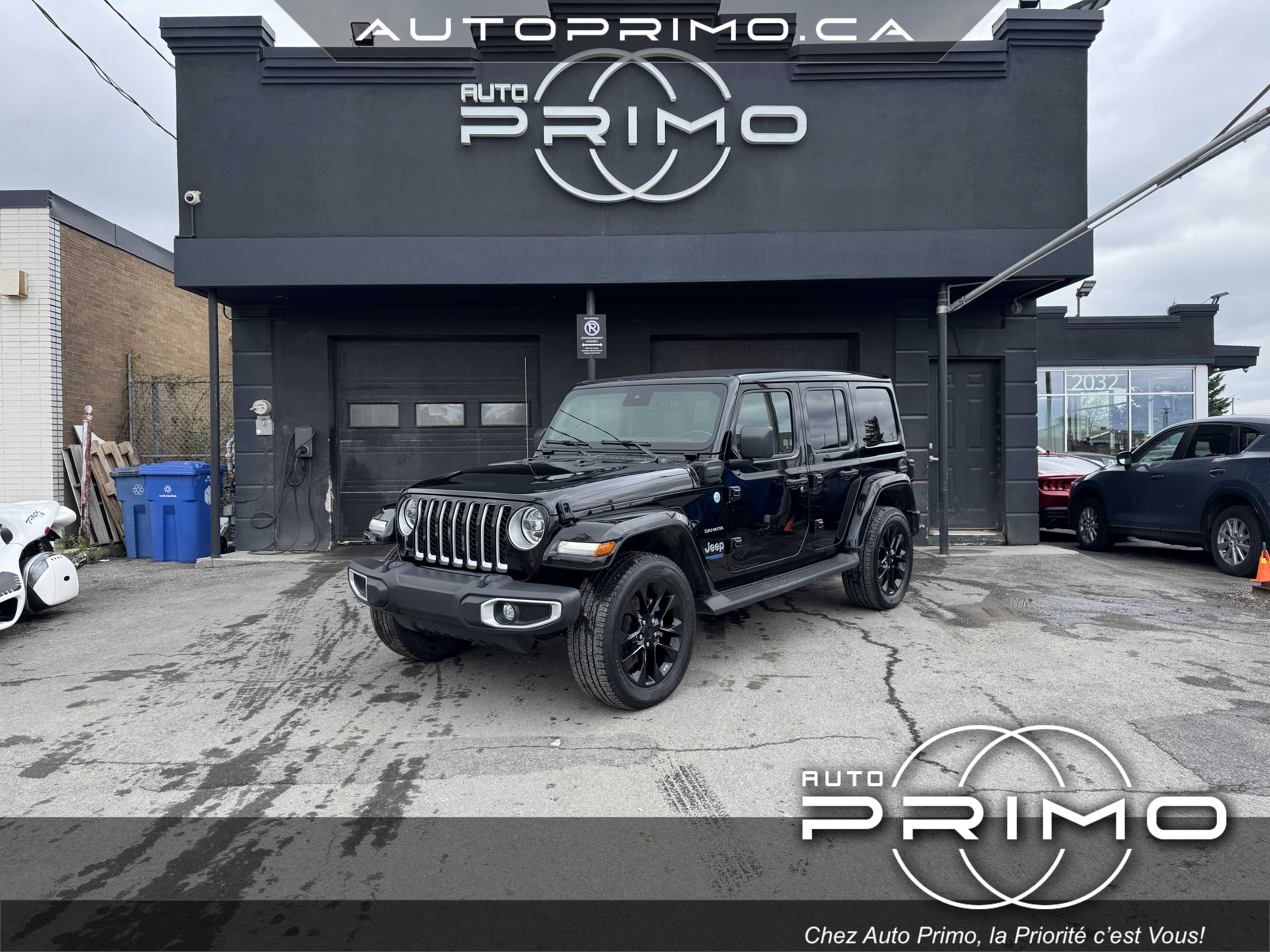 2021 Jeep Wrangler Unlimited Sahara 4xe Sky One Touch Automatique avec Sièges Cuir Brun Toit Rigide Freedom Top Système de Navigation GPS Carplay Caméra de Recul Démarreur à Distance Bluetooth Mags chez Auto Primo Laval 2021 Jeep Wrangler Unlimited Sahara 4xe Sky One Touch Automatique avec Sièges Cuir Brun Toit Rigide Freedom Top Système de Navigation GPS Carplay Caméra de Recul Démarreur à Distance Bluetooth Mags chez Auto Primo Laval