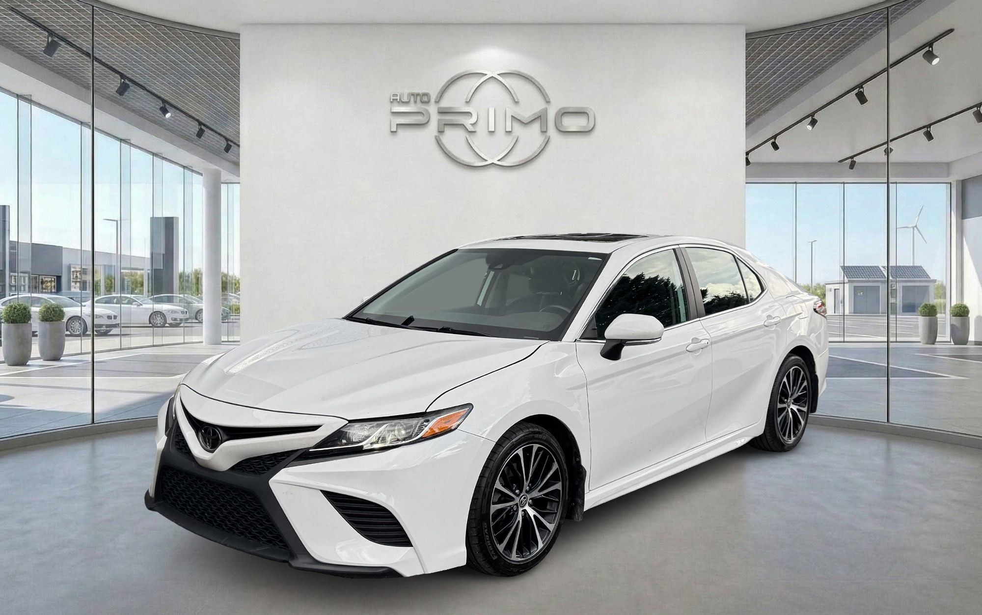 White 2020 Toyota Camry Sedan All-Wheel Drive Automatic
