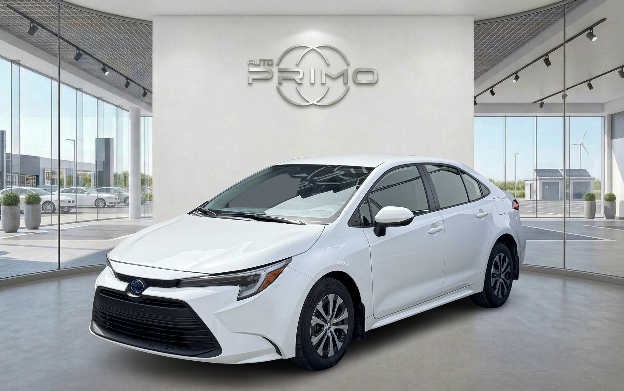 White 2024 Toyota Corolla Hybrid Sedan Front-Wheel Drive Automatic